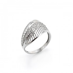Elegáns, CZ kristályos ezüst gyűrű