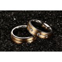 páros karikagyűrű Rózsaarany sávos női nemesacél gyűrű