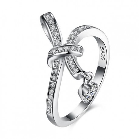 ezüst gyűrű 925 sterling ezüst gyűrű hófehér cirkóniával -