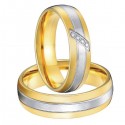 páros karikagyűrű 3 sávos, nemesacél női karikagyűrű arany