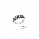 kristályos gyűrű Görög mintával díszített, apró köves gyűrű
