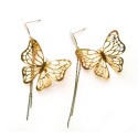 nemesacél fülbevaló Arany pillangók nemesacél fülbevaló