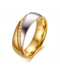 páros karikagyűrű Cirkónia sávos, női karikagyűrű arany