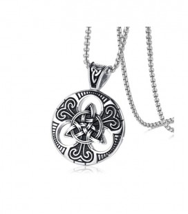 Triquetra, kelta szimbólumos acél medál nyakláncon
