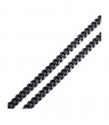 Sűrű láncszemes nemesacél nyaklánc (55 cm - 5 mm) - Fekete