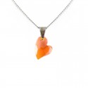 Narancsszínű Swarovski kristályos szív nyaklánc