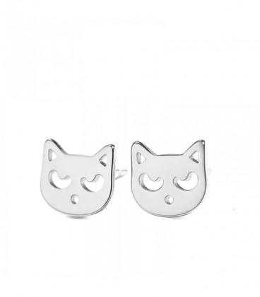 Cica orvosi fém fülbevaló