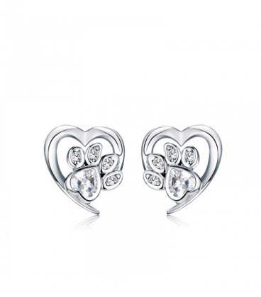 Tappancs, Swarovski kristályos fülbevaló, ródium bevonattal