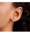 Tappancs, Swarovski kristályos fülbevaló, ródium bevonattal