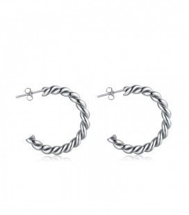 Fonott hatású nemesacél fülbevaló