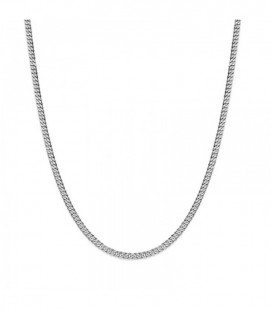 Sűrű, lapított láncszemes nemesacél nyaklánc (50 cm - 3 mm)